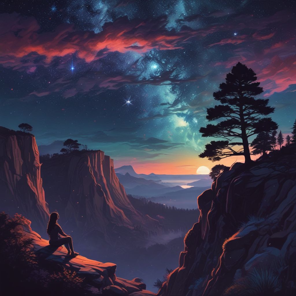 Watercolor landscape painting